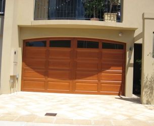 Custom cedar arch window